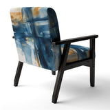 Blue and Gold Fusion VIII- Upholstered Accent Chair