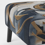 Gold White Shapes In Harmony - Upholstered Modern Accent Chairs