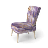 Purple and Gold Dynamic Abstractions II- Upholstered Accent Chair