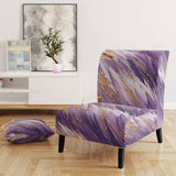 Purple and Gold Dynamic Abstractions II- Upholstered Accent Chair