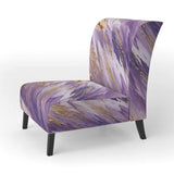 Purple and Gold Dynamic Abstractions II- Upholstered Accent Chair