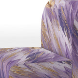 Purple and Gold Dynamic Abstractions II- Upholstered Accent Chair