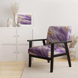 Purple and Gold Dynamic Abstractions II- Upholstered Accent Chair