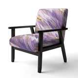 Purple and Gold Dynamic Abstractions II- Upholstered Accent Chair