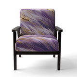 Purple and Gold Dynamic Abstractions II- Upholstered Accent Chair