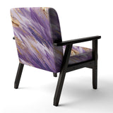 Purple and Gold Dynamic Abstractions II- Upholstered Accent Chair