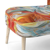 Orange and Blue Layers Of Emotion - Modern Arm Chair
