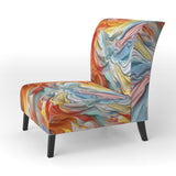 Orange and Blue Layers Of Emotion - Modern Arm Chair