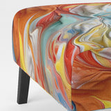 Orange and Blue Layers Of Emotion - Modern Arm Chair
