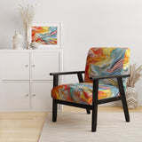 Orange and Blue Layers Of Emotion - Modern Arm Chair