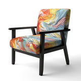 Orange and Blue Layers Of Emotion - Modern Arm Chair
