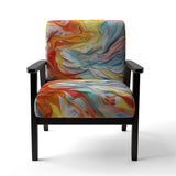 Orange and Blue Layers Of Emotion - Modern Arm Chair