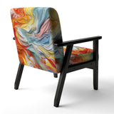 Orange and Blue Layers Of Emotion - Modern Arm Chair