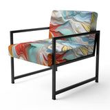 Orange and Blue Layers Of Emotion - Modern Arm Chair