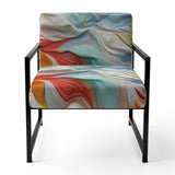 Orange and Blue Layers Of Emotion - Modern Arm Chair