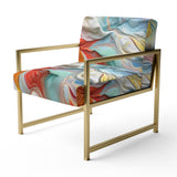 Orange and Blue Layers Of Emotion - Modern Arm Chair