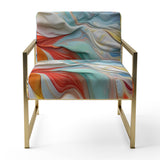 Orange and Blue Layers Of Emotion - Modern Arm Chair