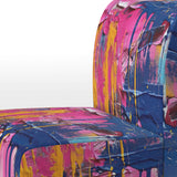 Pink and Blue Explosions Of Color - Modern Accent Side Chair