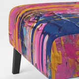 Pink and Blue Explosions Of Color - Modern Accent Side Chair