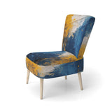 Blue and Yellow Intuitive Expressions I- Upholstered Accent Chair