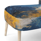 Blue and Yellow Intuitive Expressions I- Upholstered Accent Chair