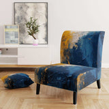 Blue and Yellow Intuitive Expressions I- Upholstered Accent Chair