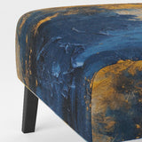 Blue and Yellow Intuitive Expressions I- Upholstered Accent Chair