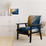 Blue and Yellow Intuitive Expressions I- Upholstered Accent Chair