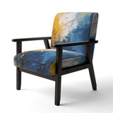 Blue and Yellow Intuitive Expressions I- Upholstered Accent Chair