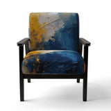 Blue and Yellow Intuitive Expressions I- Upholstered Accent Chair