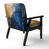 Blue and Yellow Intuitive Expressions I- Upholstered Accent Chair