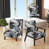 Black and Grey Harmony In Chaos - Upholstered Modern Accent Chairs