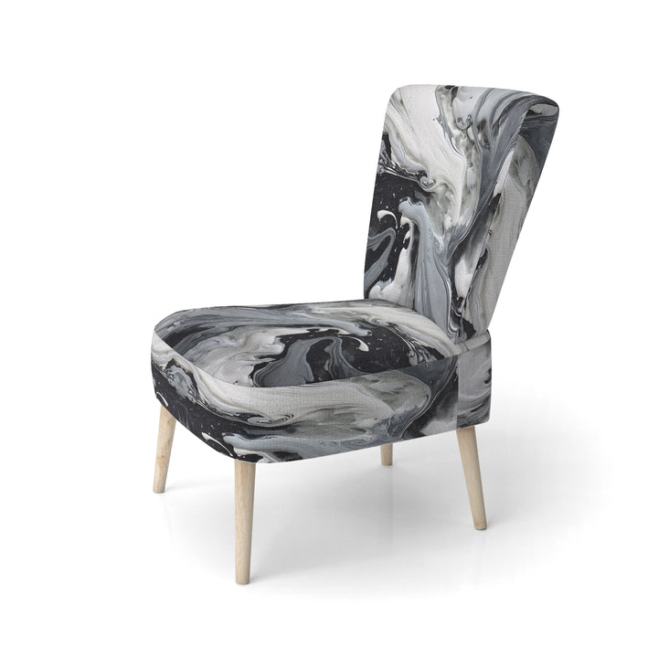 Black and Grey Harmony In Chaos - Upholstered Modern Accent Chairs