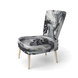 Black and Grey Harmony In Chaos - Upholstered Modern Accent Chairs