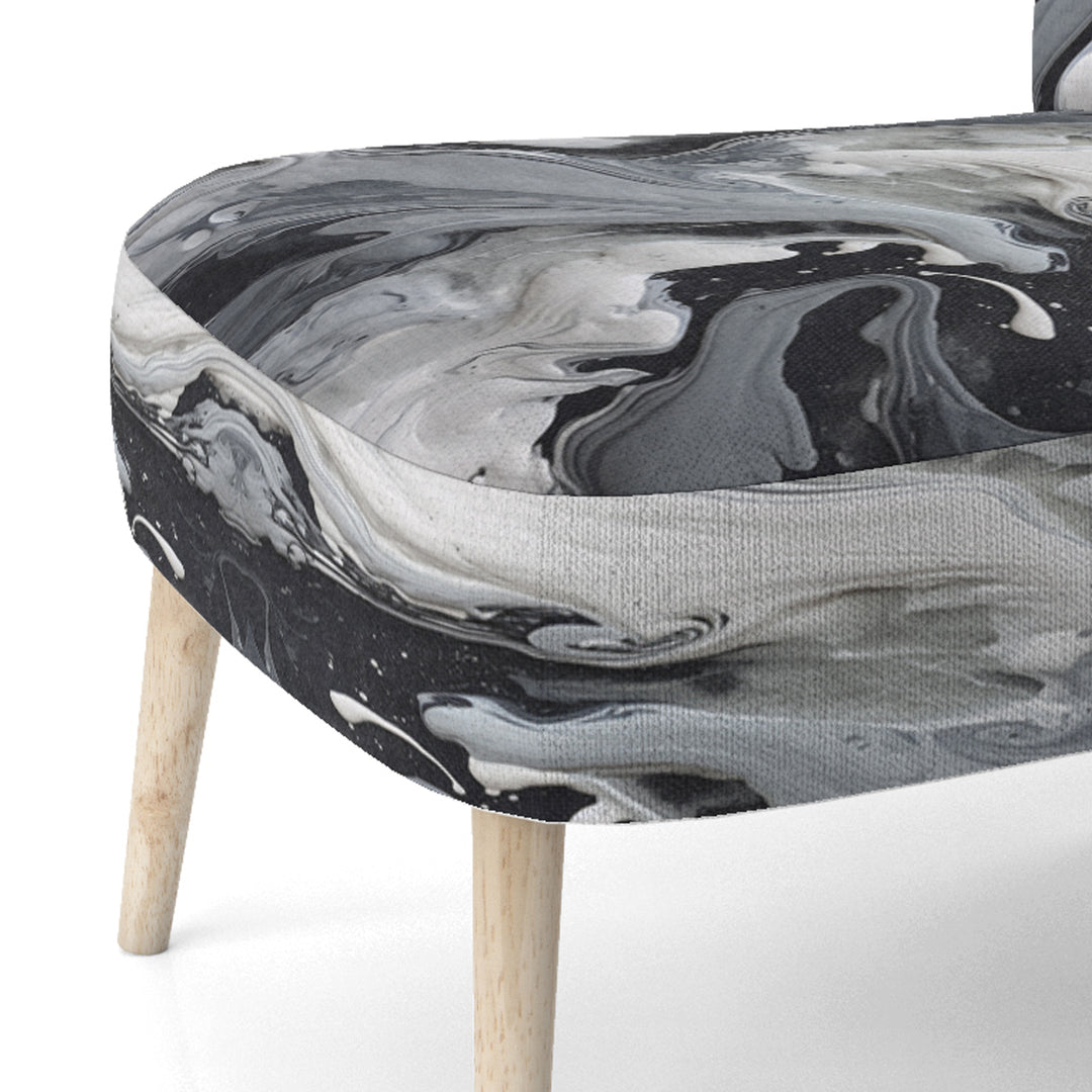 Black and Grey Harmony In Chaos - Upholstered Modern Accent Chairs