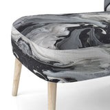 Black and Grey Harmony In Chaos - Upholstered Modern Accent Chairs