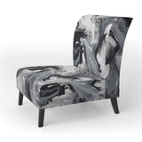 Black and Grey Harmony In Chaos - Upholstered Modern Accent Chairs