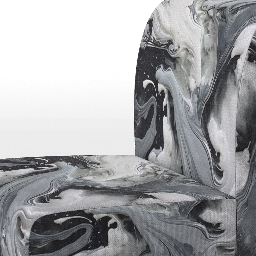 Black and Grey Harmony In Chaos - Upholstered Modern Accent Chairs
