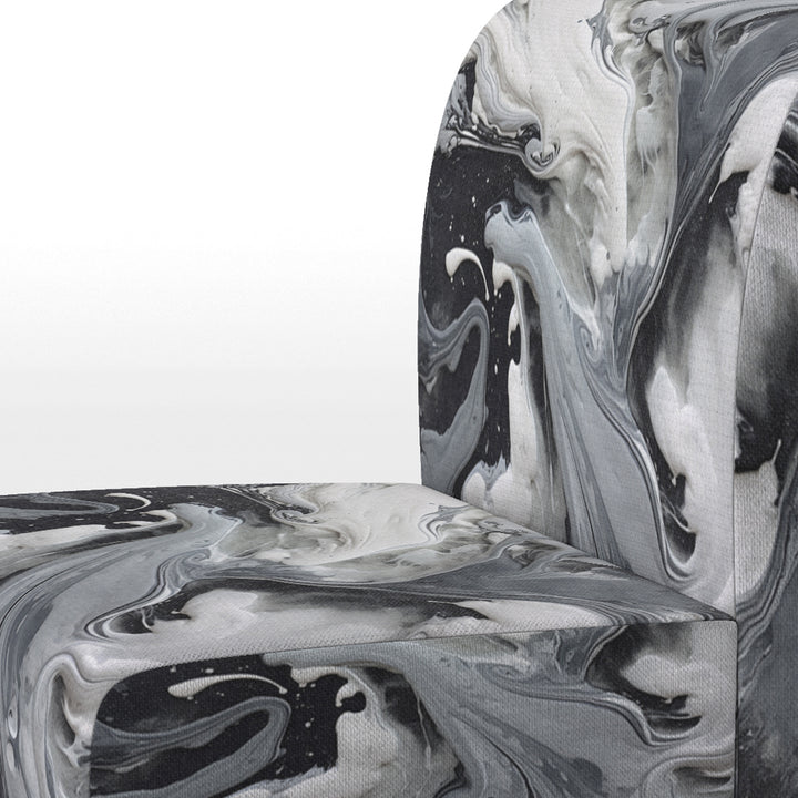 Black and Grey Harmony In Chaos - Upholstered Modern Accent Chairs