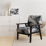 Black and Grey Harmony In Chaos - Upholstered Modern Accent Chairs