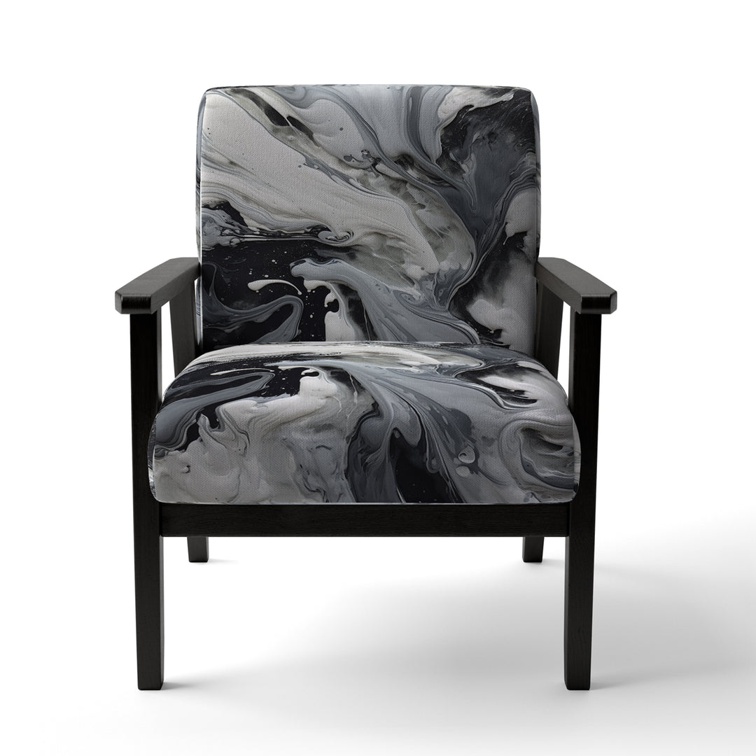 Black and Grey Harmony In Chaos - Upholstered Modern Accent Chairs