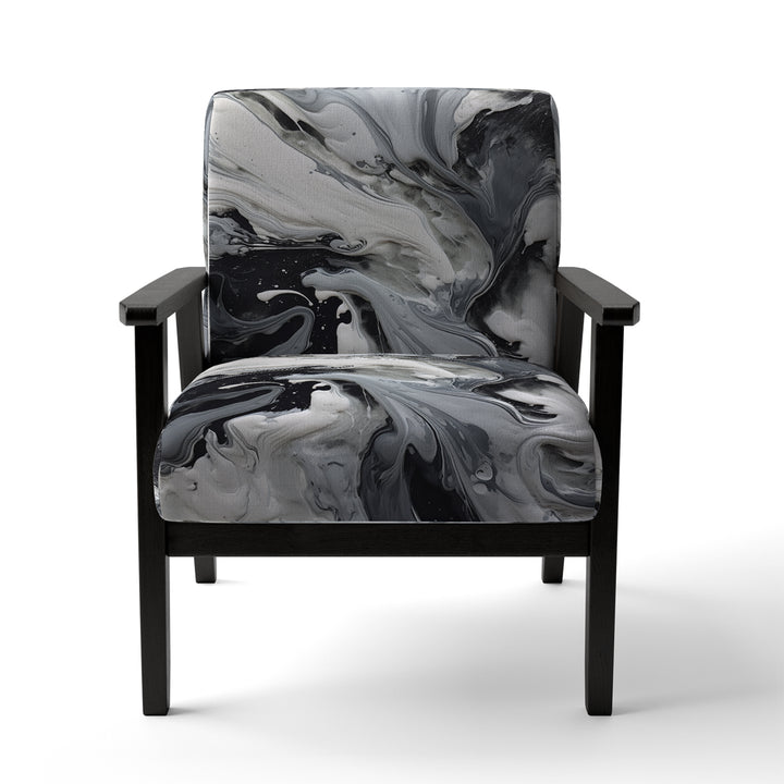 Black and Grey Harmony In Chaos - Upholstered Modern Accent Chairs