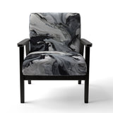 Black and Grey Harmony In Chaos - Upholstered Modern Accent Chairs