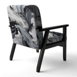 Black and Grey Harmony In Chaos - Upholstered Modern Accent Chairs