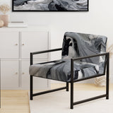 Black and Grey Harmony In Chaos - Upholstered Modern Accent Chairs