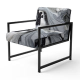 Black and Grey Harmony In Chaos - Upholstered Modern Accent Chairs