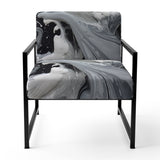 Black and Grey Harmony In Chaos - Upholstered Modern Accent Chairs
