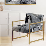 Black and Grey Harmony In Chaos - Upholstered Modern Accent Chairs