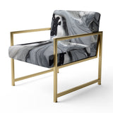Black and Grey Harmony In Chaos - Upholstered Modern Accent Chairs
