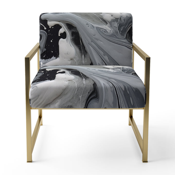 Black and Grey Harmony In Chaos - Upholstered Modern Accent Chairs